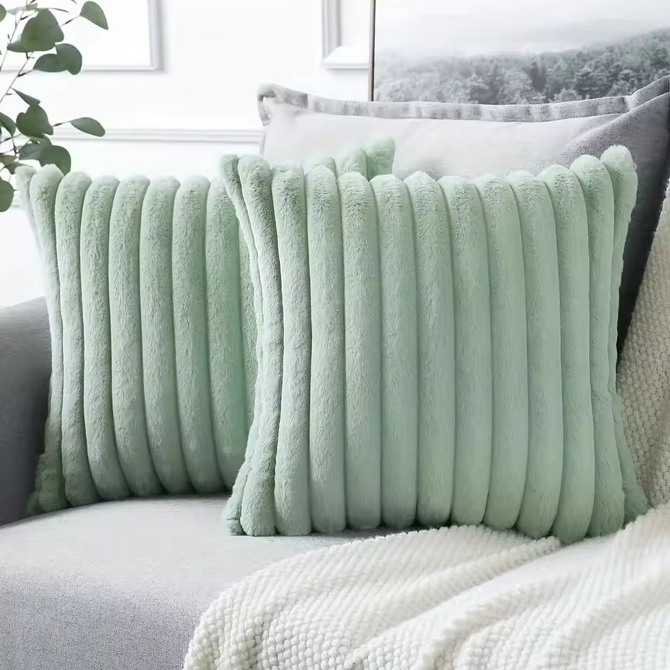 Striped Corduroy Decorative Pillow Cover