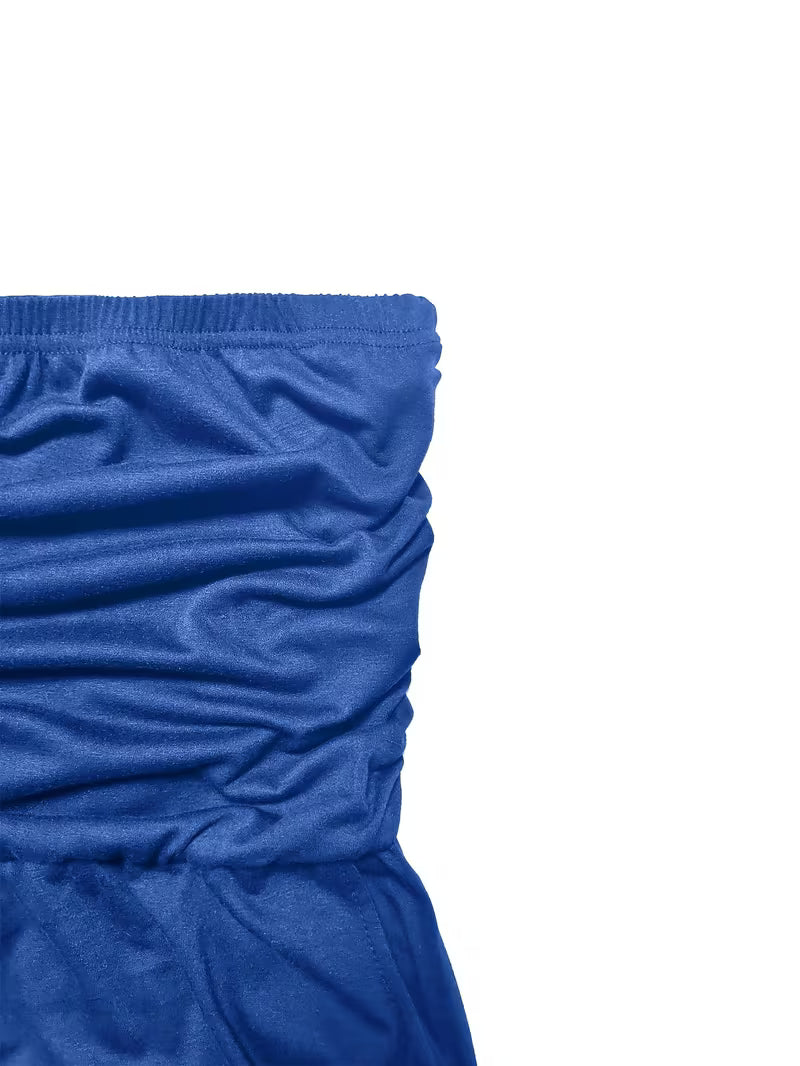 Strapless Solid Color Bodycon Dress